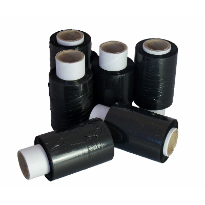200 x Rolls of Black Handy Mini Pallet Stretch Shrink Wrap